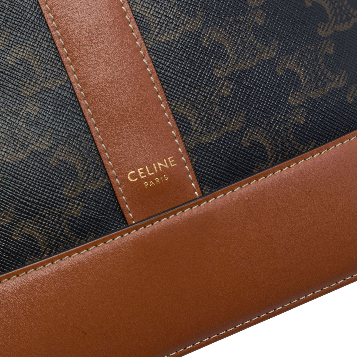 Celine Medium Triomphe Coated Canvas Bucket Bag