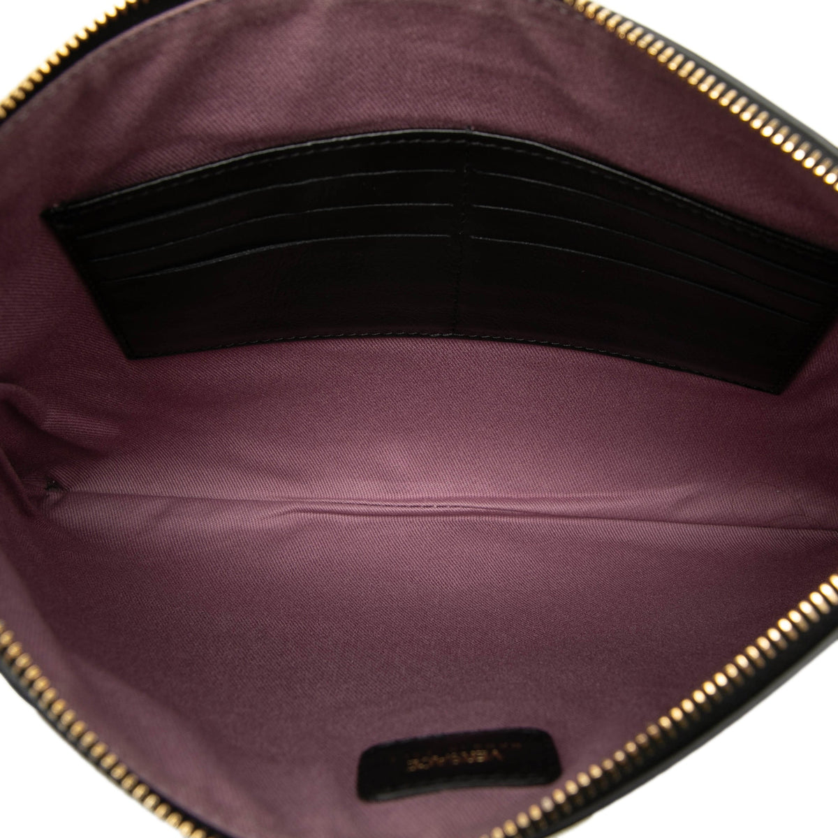Versace Leather Medusa Wristlet Clutch — Black