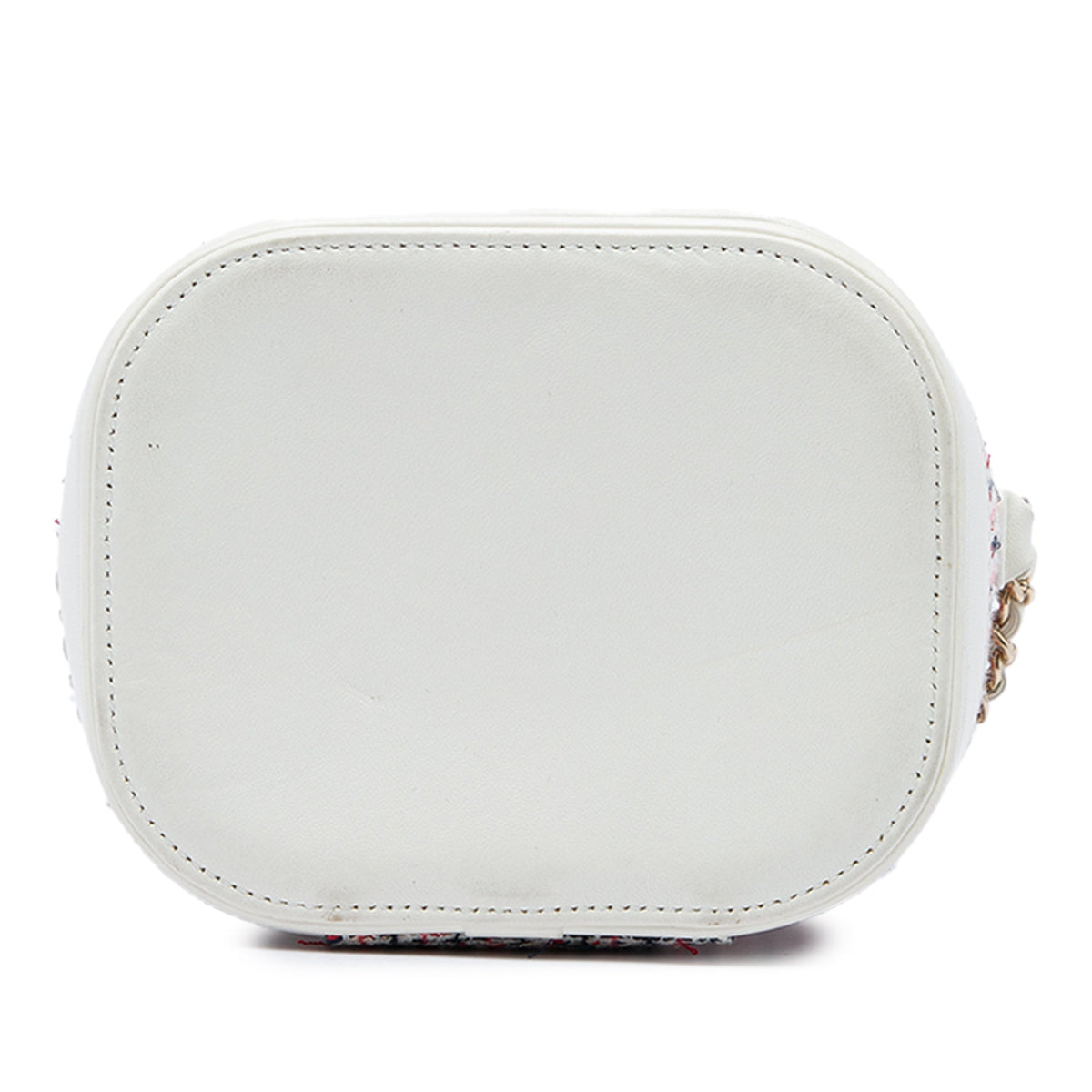 Chanel Tweed and Lambskin CC Vanity Case — Red