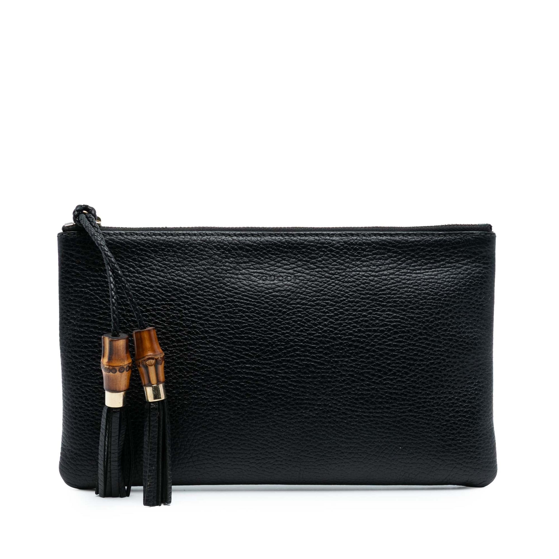 Gucci Calfskin Bamboo Clutch