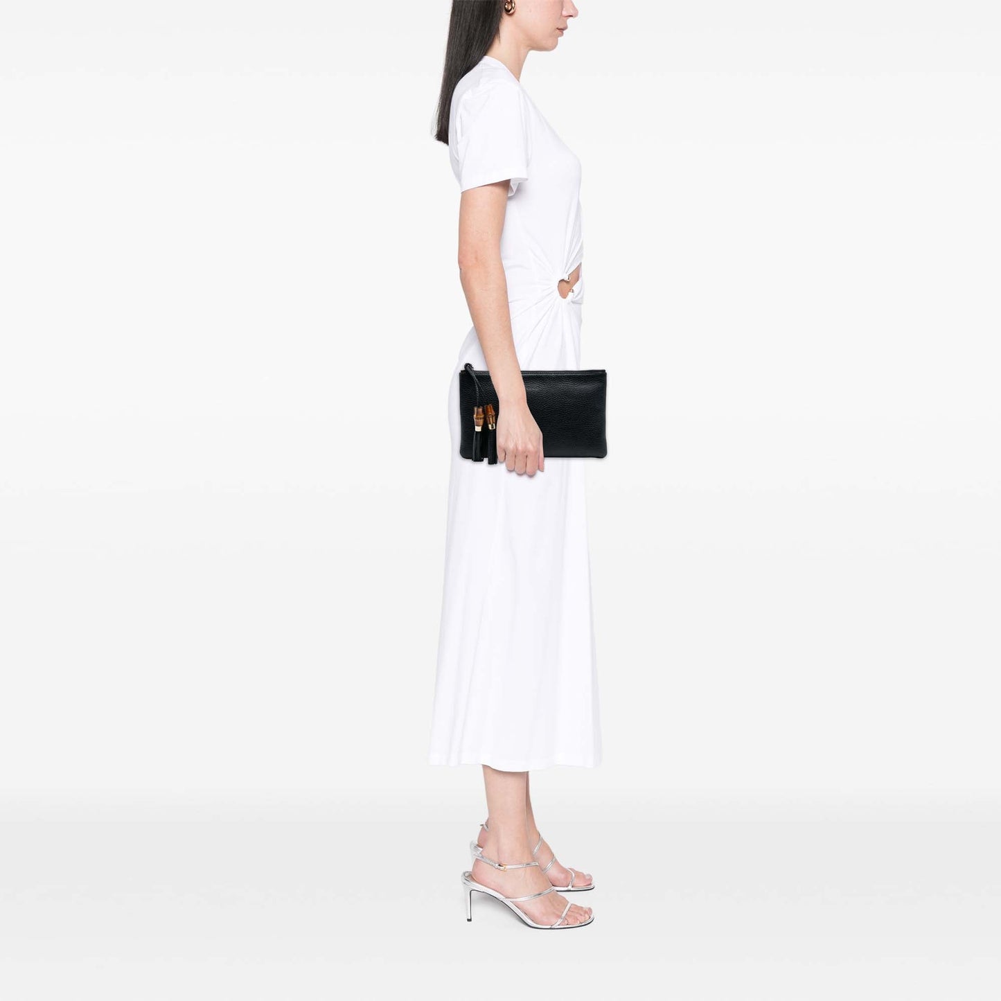 Gucci Calfskin Bamboo Clutch