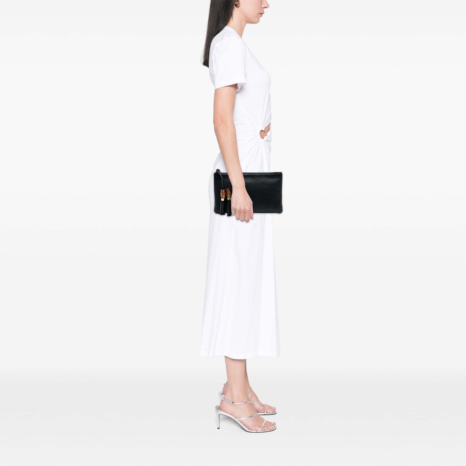 Gucci Calfskin Bamboo Clutch