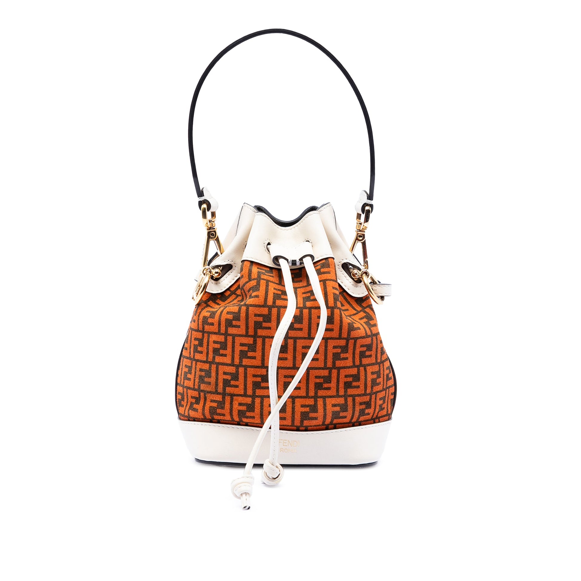 Fendi Mini Zucca Suede Mon Tresor Bucket Bag