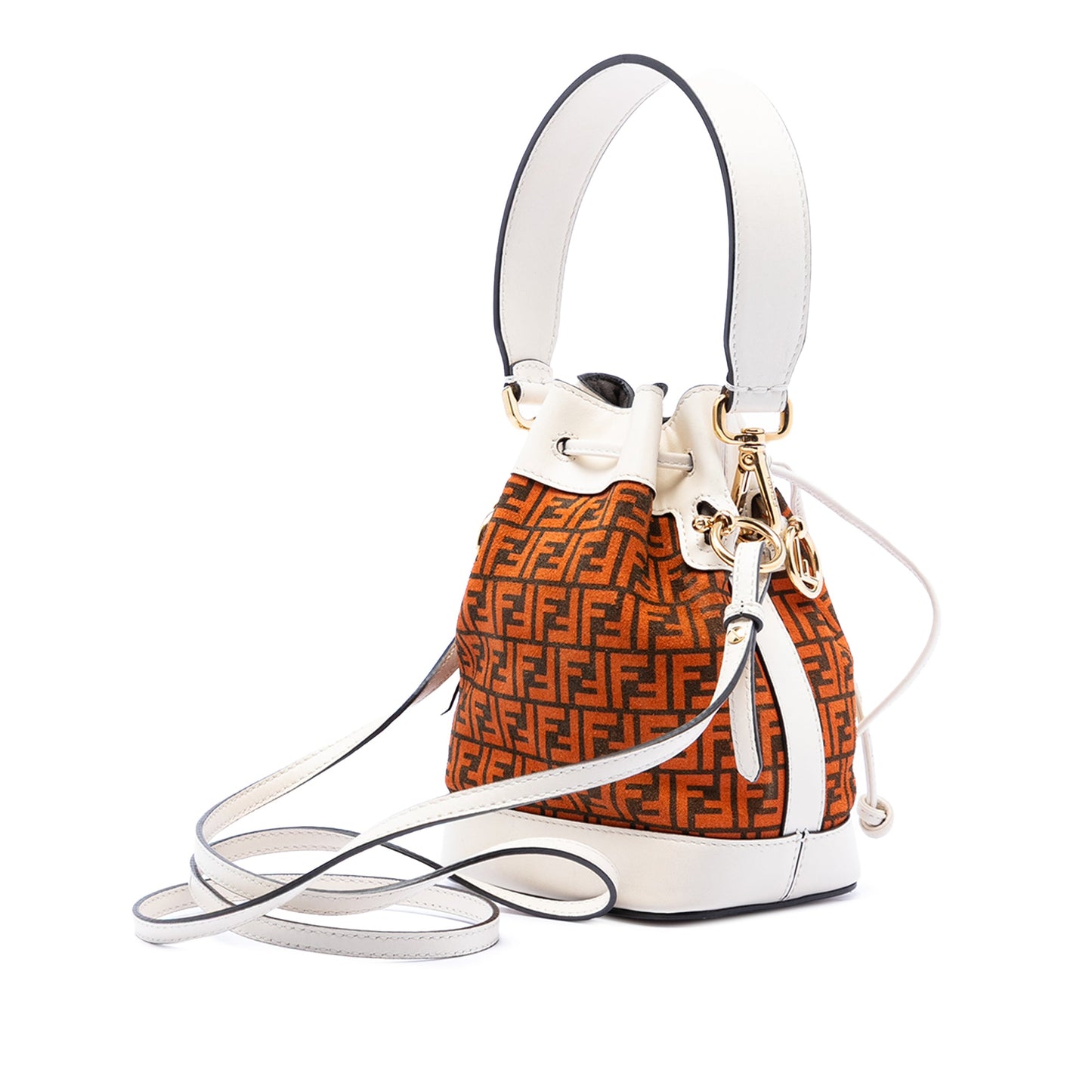 Fendi Mini Zucca Suede Mon Tresor Bucket Bag