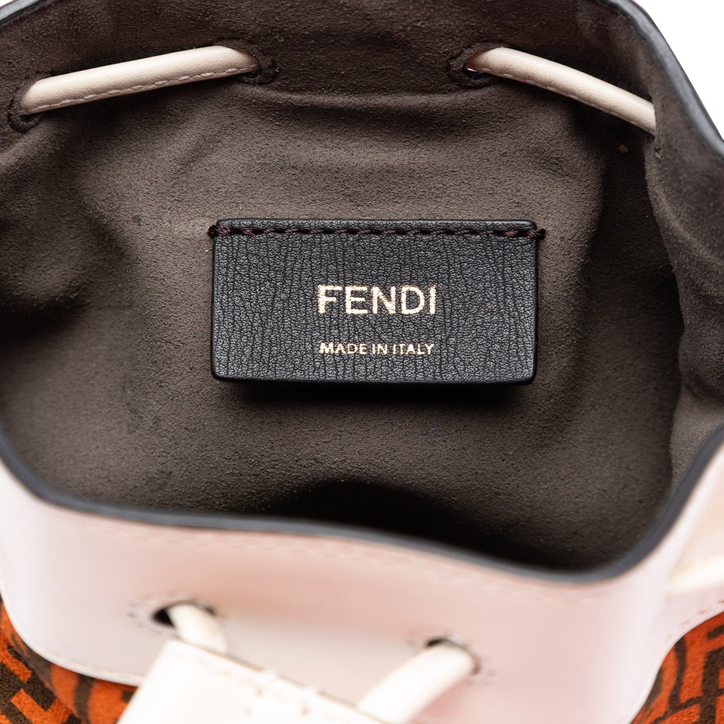 Fendi Mini Zucca Suede Mon Tresor Bucket Bag