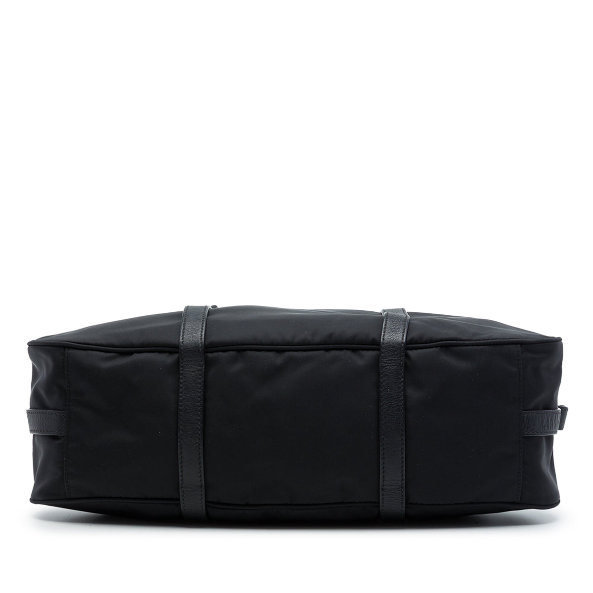 Prada Soft Calf Trimmed Tessuto Satchel