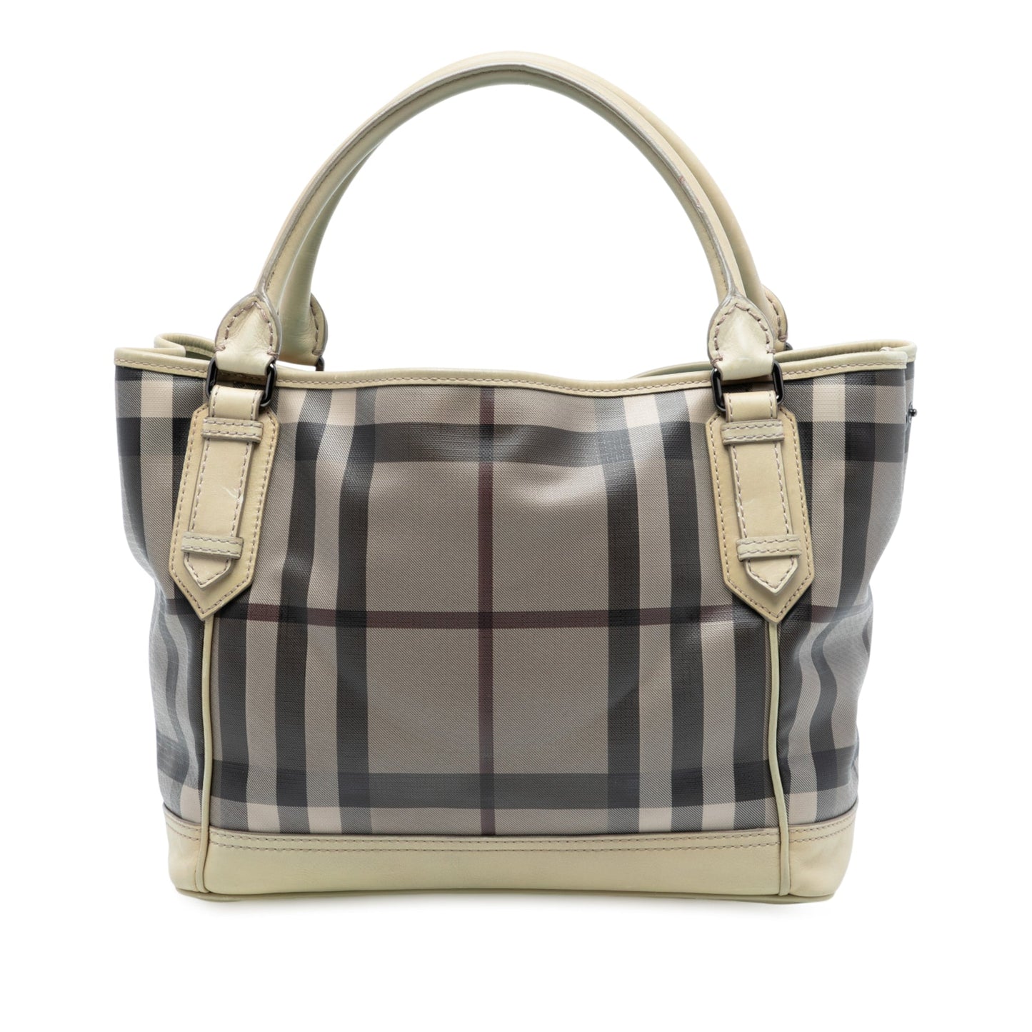 Burberry Smoked Check Coated Canvas Handbag