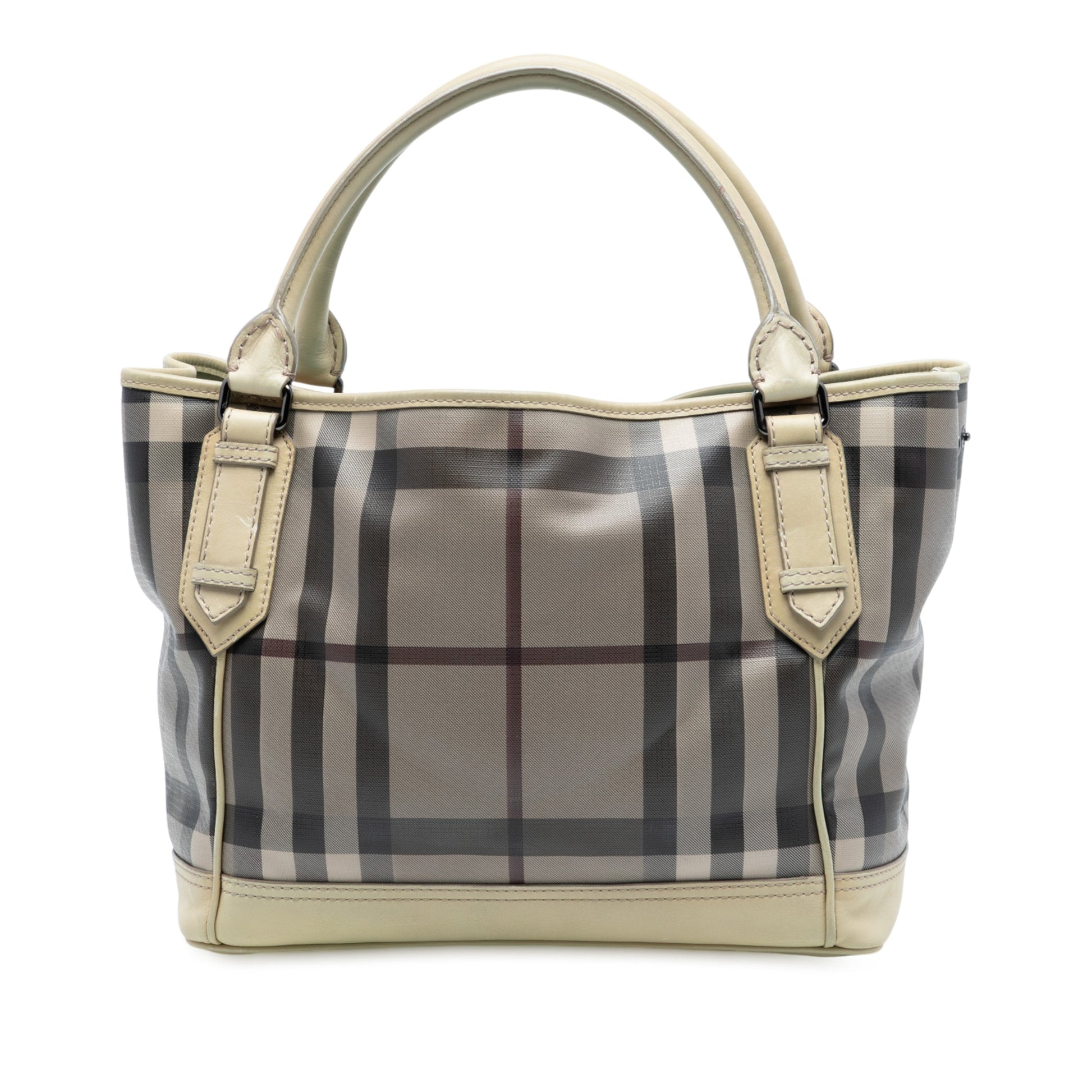 Burberry Smoked Check Coated Canvas Handbag