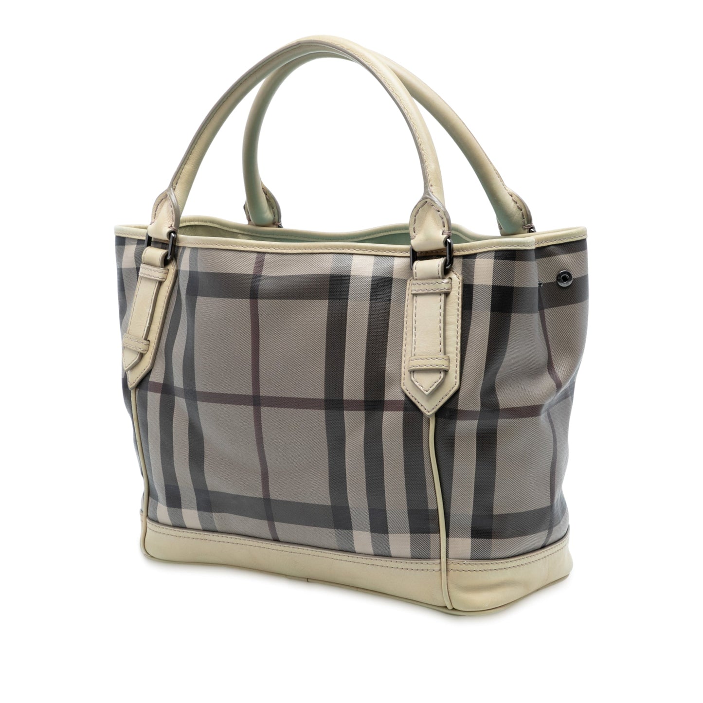 Burberry Smoked Check Coated Canvas Handbag