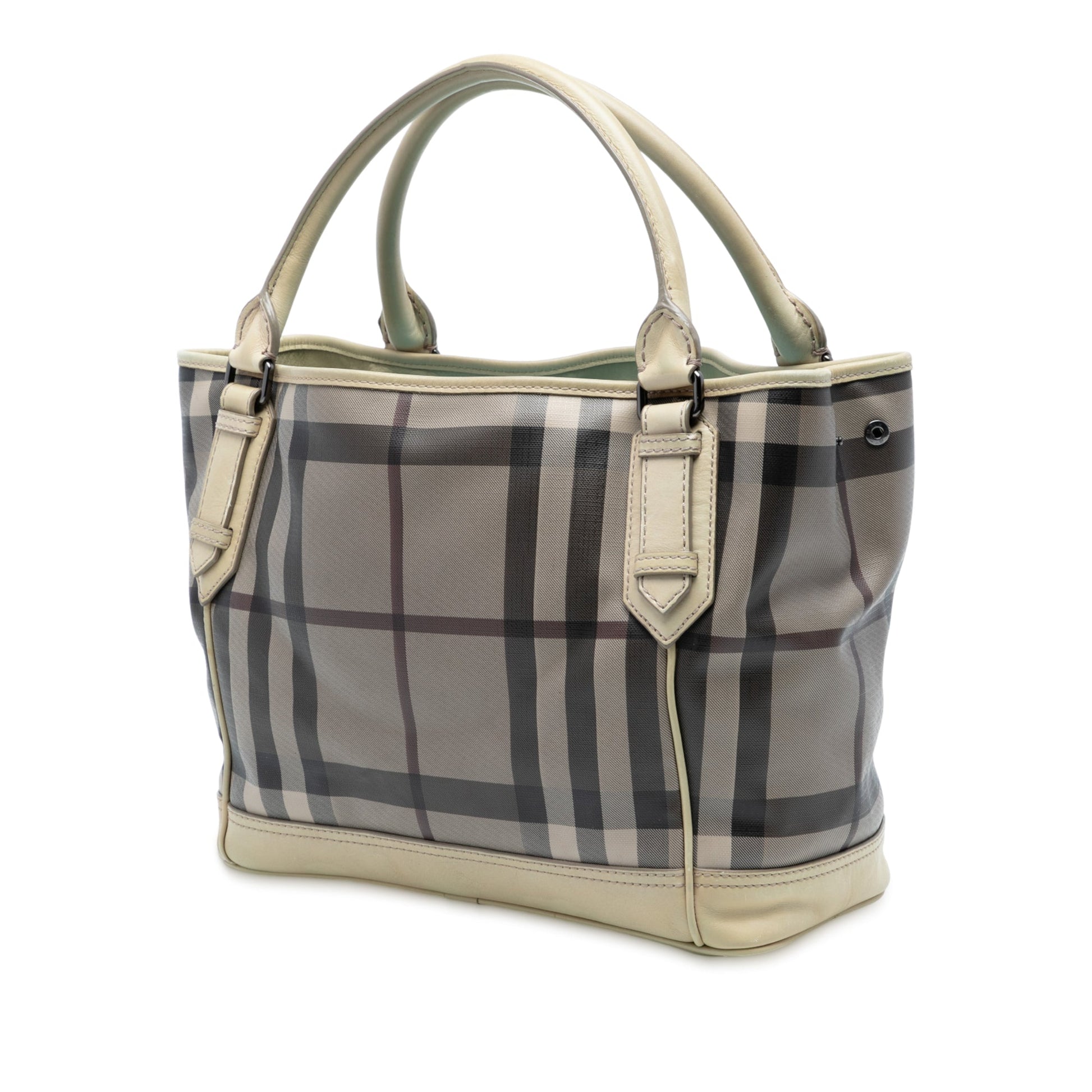 Burberry Smoked Check Coated Canvas Handbag