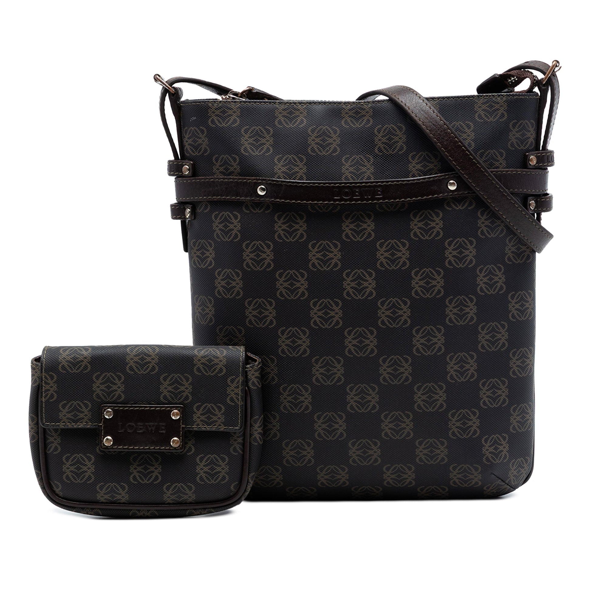LOEWE Anagram Coated Canvas Crossbody