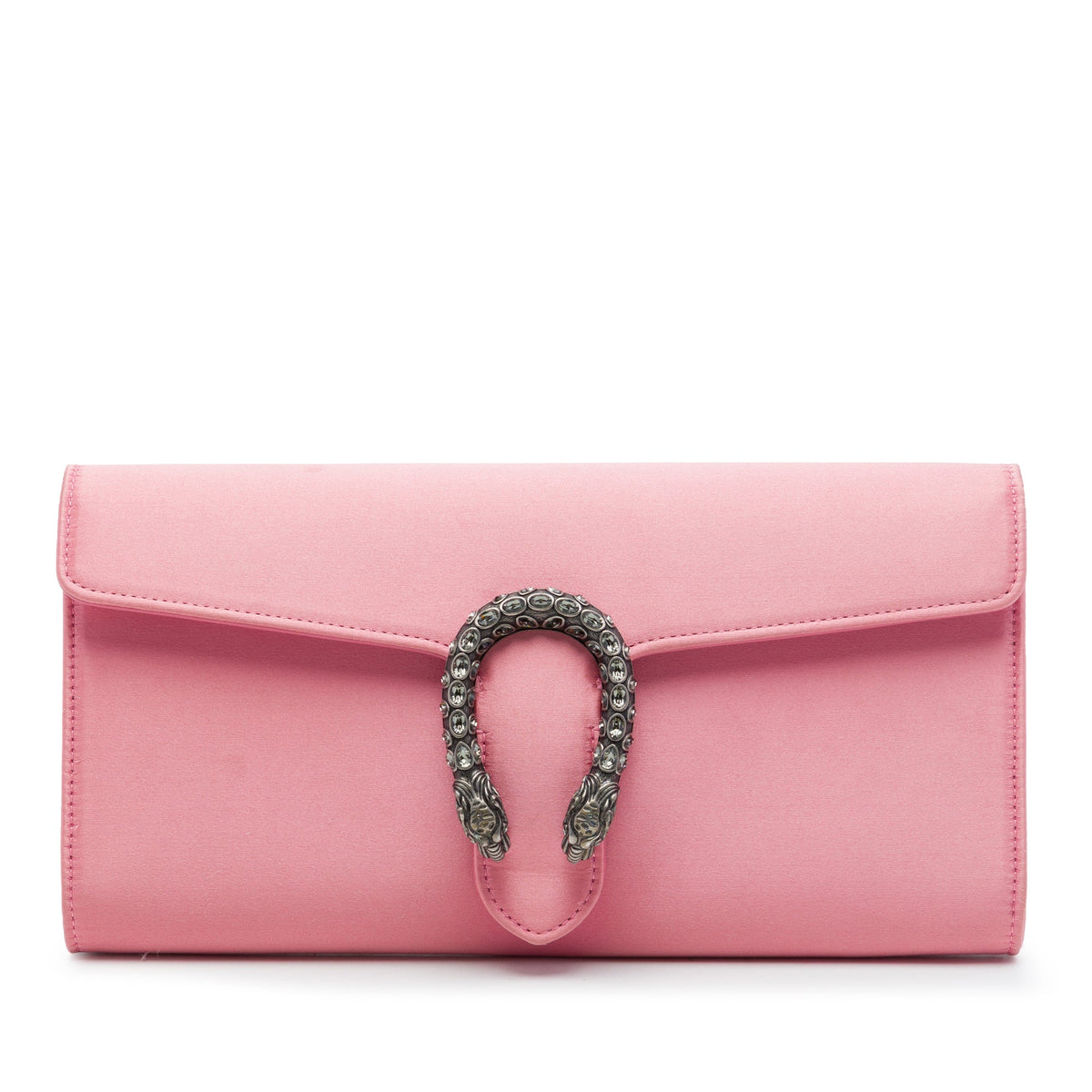 Gucci Satin Dionysus Clutch — Pink