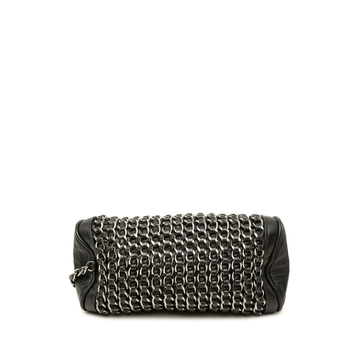 Chanel CC Lambskin Chain Link Barrel Bag — Black