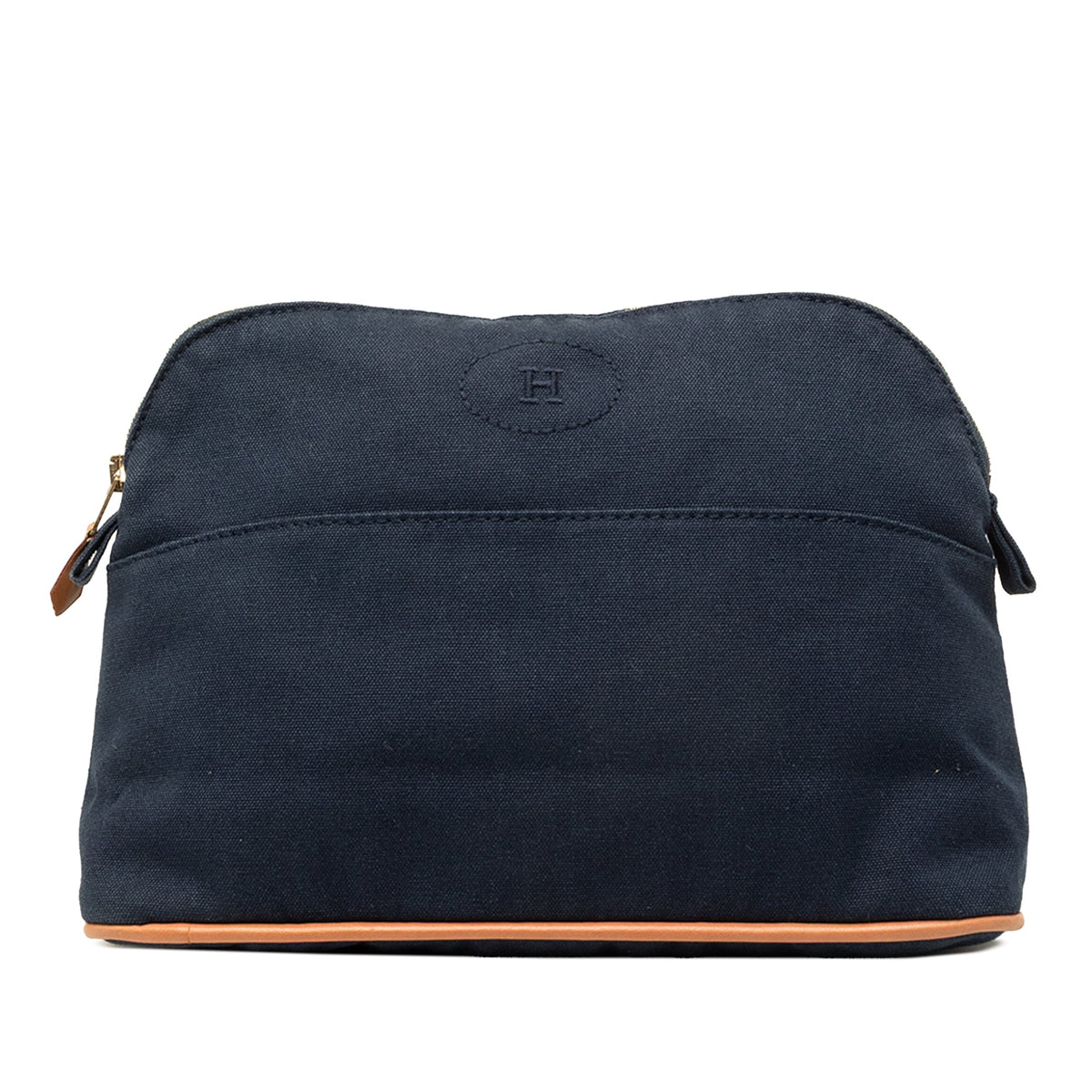 Hermès Toile Bolide Trousse De Voyage Pouch PM — Blue
