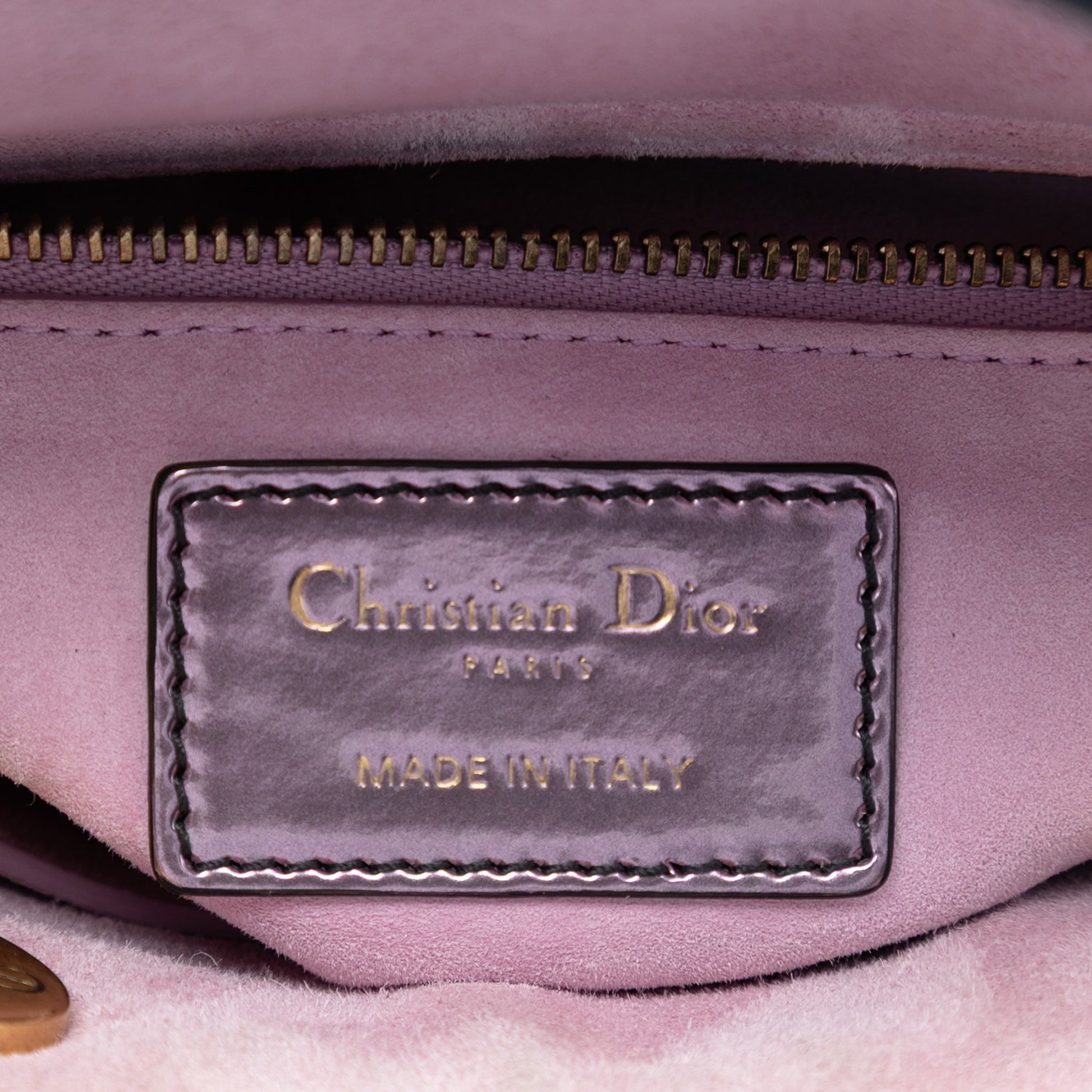 Dior Mini Metallic Patent Lady Dior