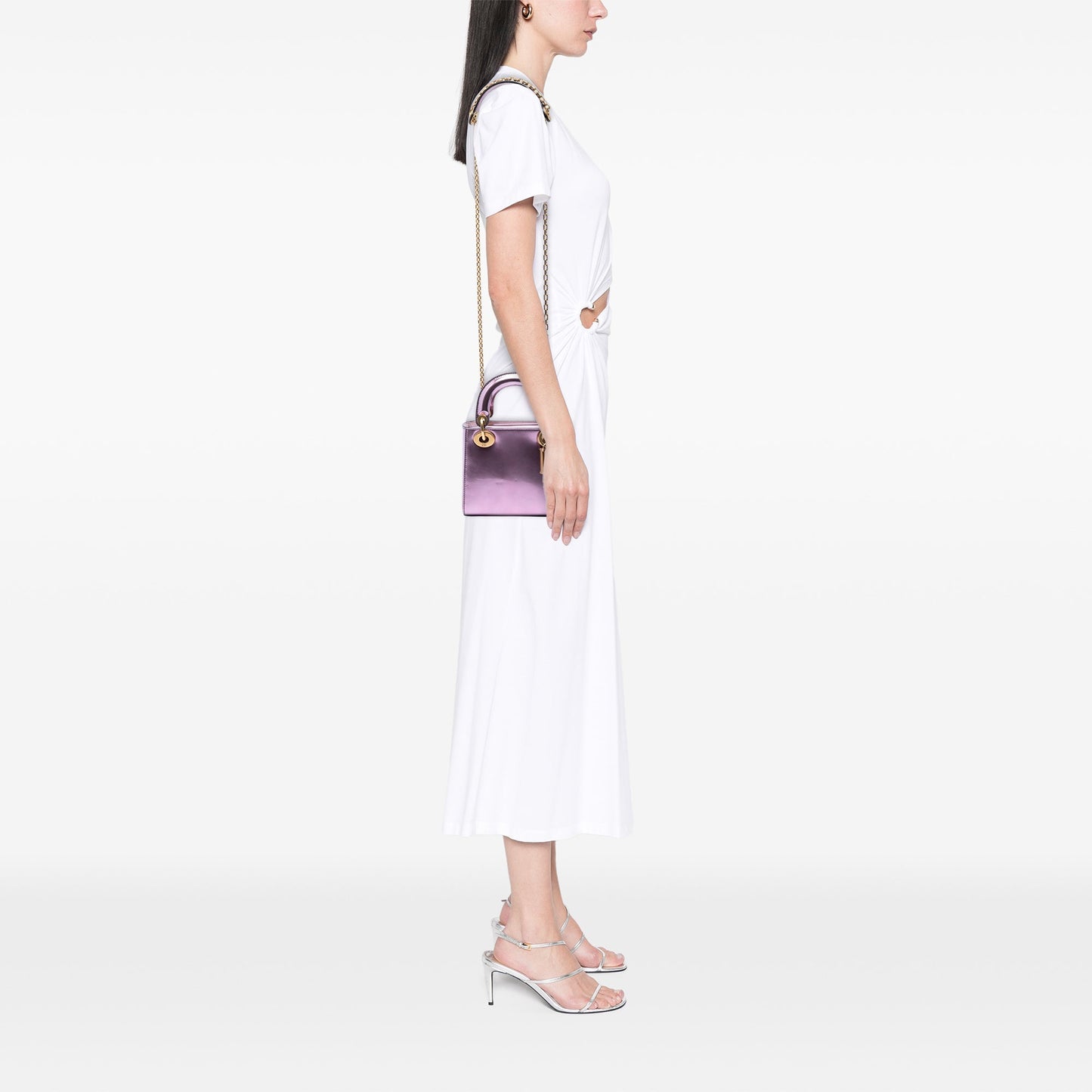 Dior Mini Metallic Patent Lady Dior