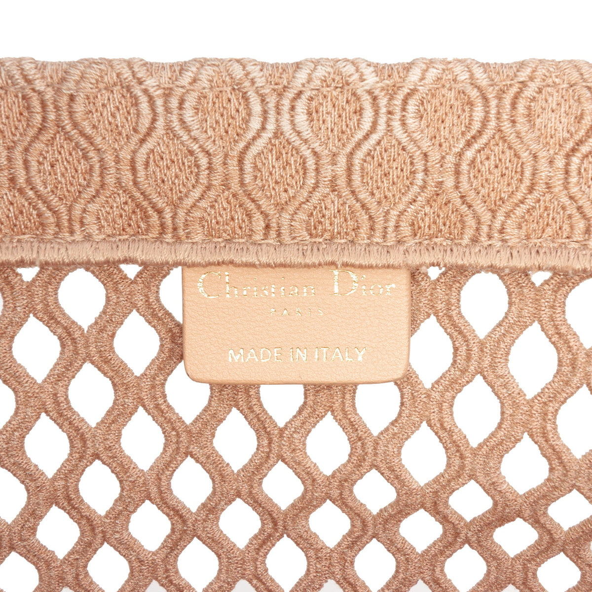 Dior Large Embroidered Mesh Book Tote
