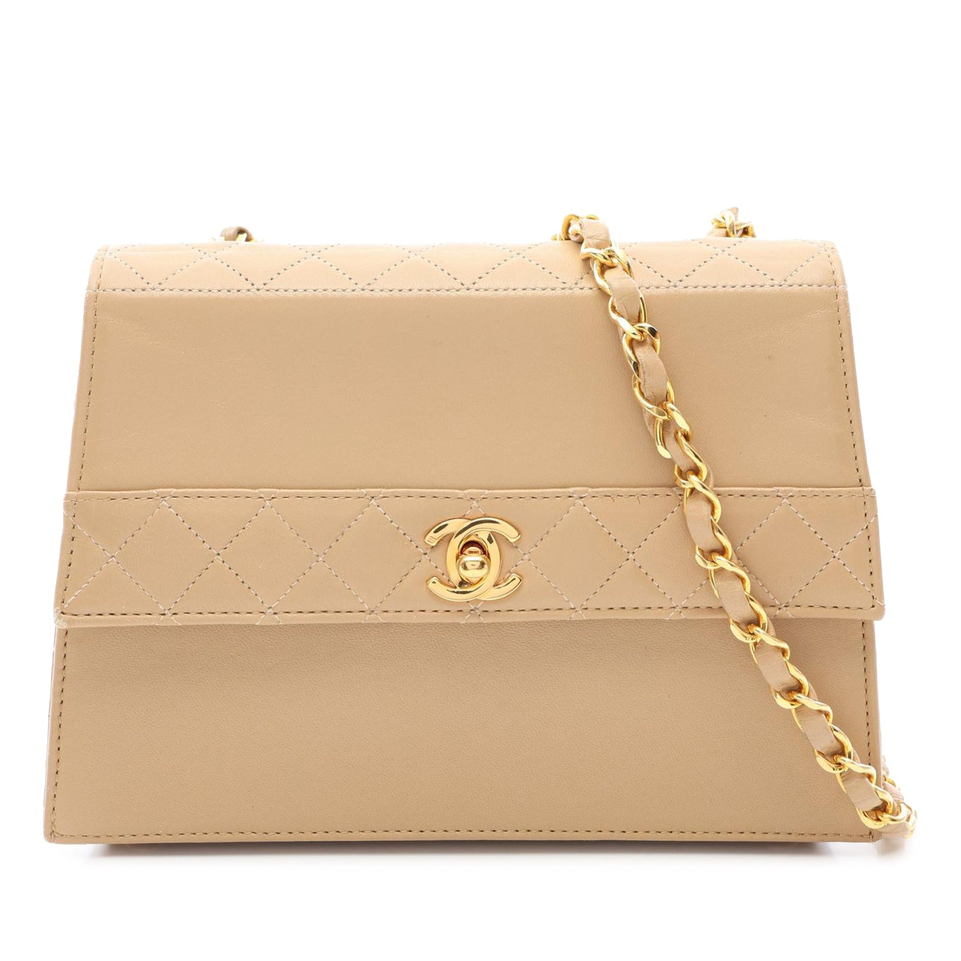 Chanel Lambskin Trapezoid Chain Flap
