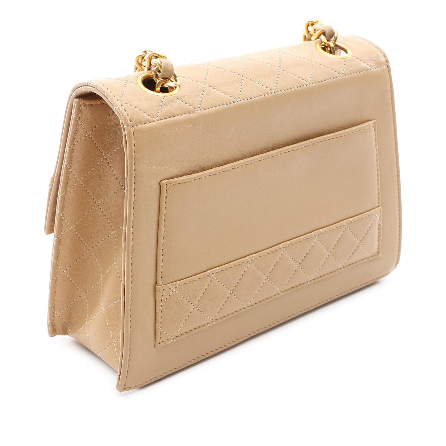 Chanel Lambskin Trapezoid Chain Flap