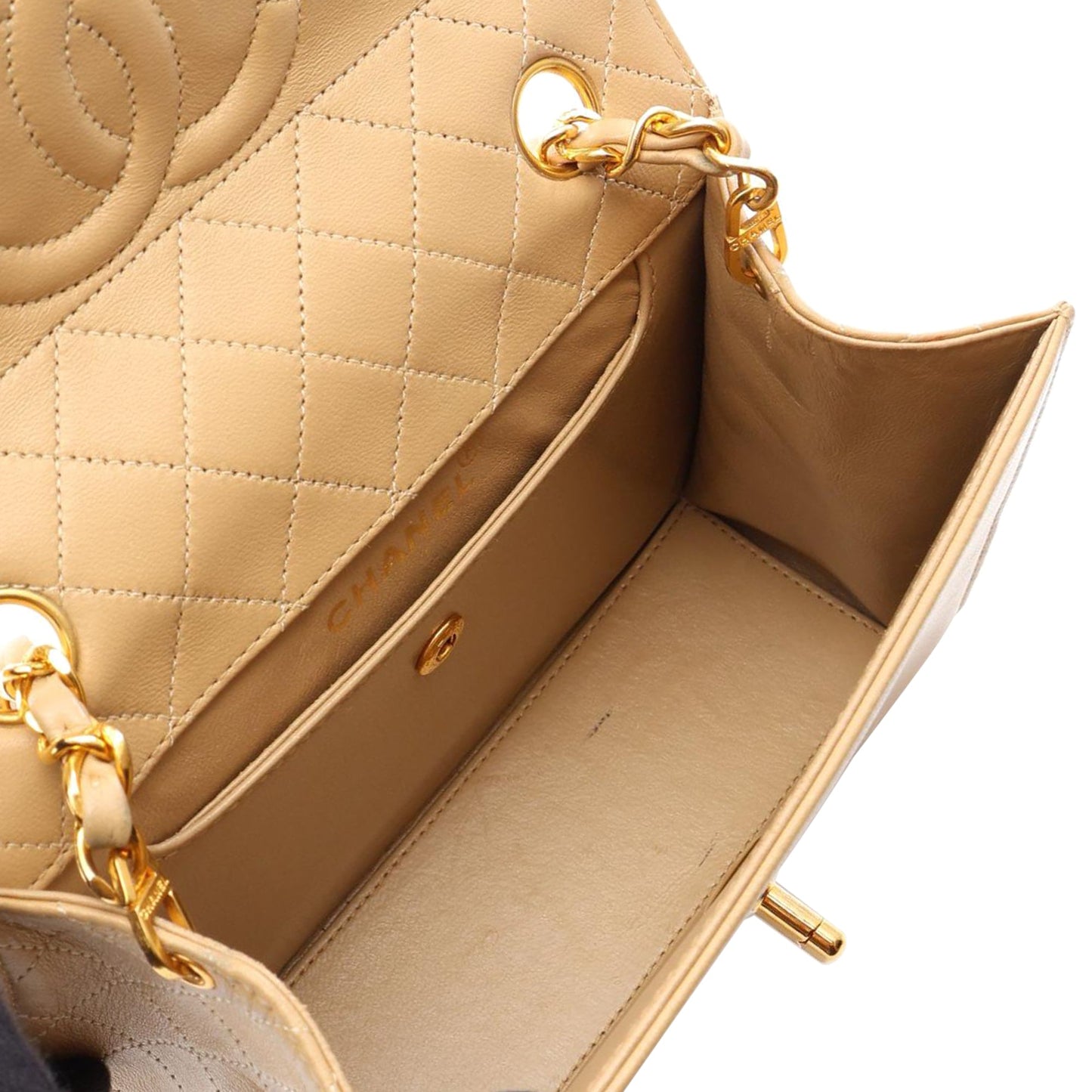 Chanel Lambskin Trapezoid Chain Flap