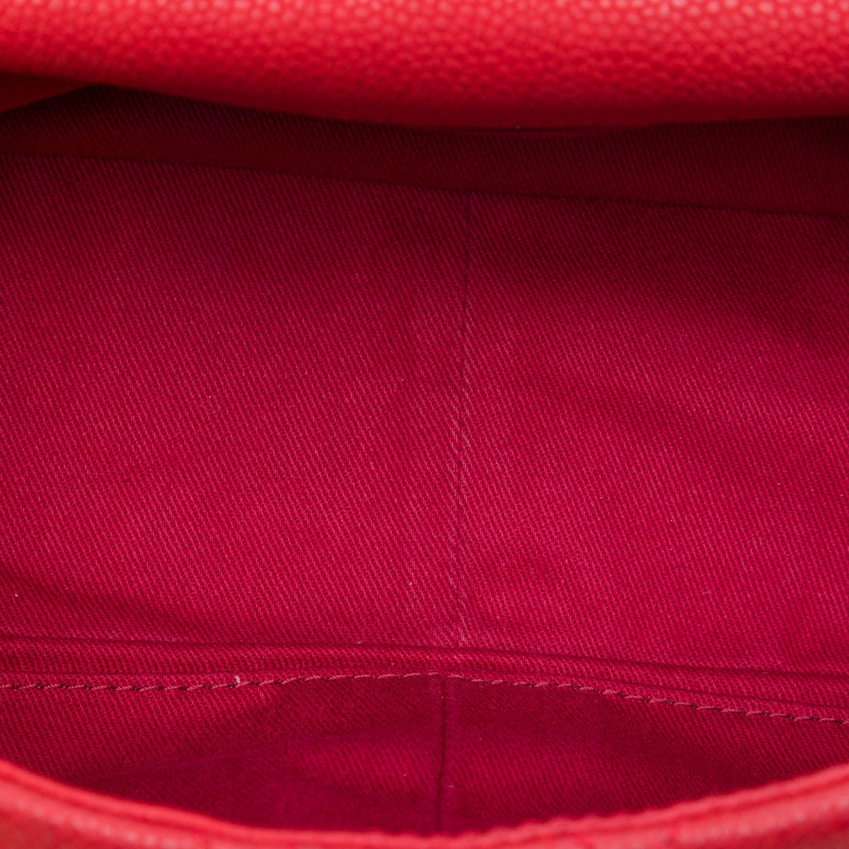 Chanel Medium Iridescent Caviar Chic Quilt Top Handle Flap — Red