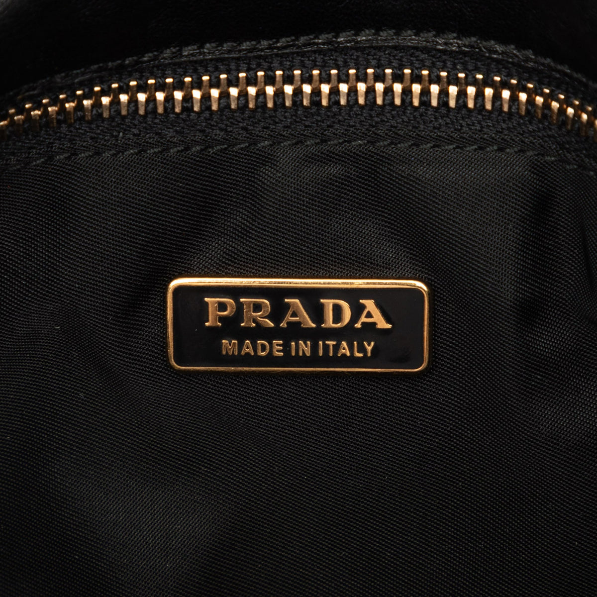 Prada Soft Calf and Tessuto Shoulder Bag — Black