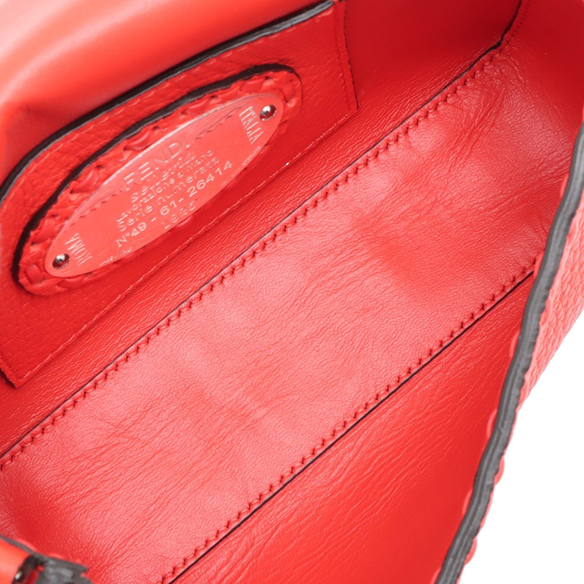 Fendi Mini Leather Selleria Baguette Satchel
