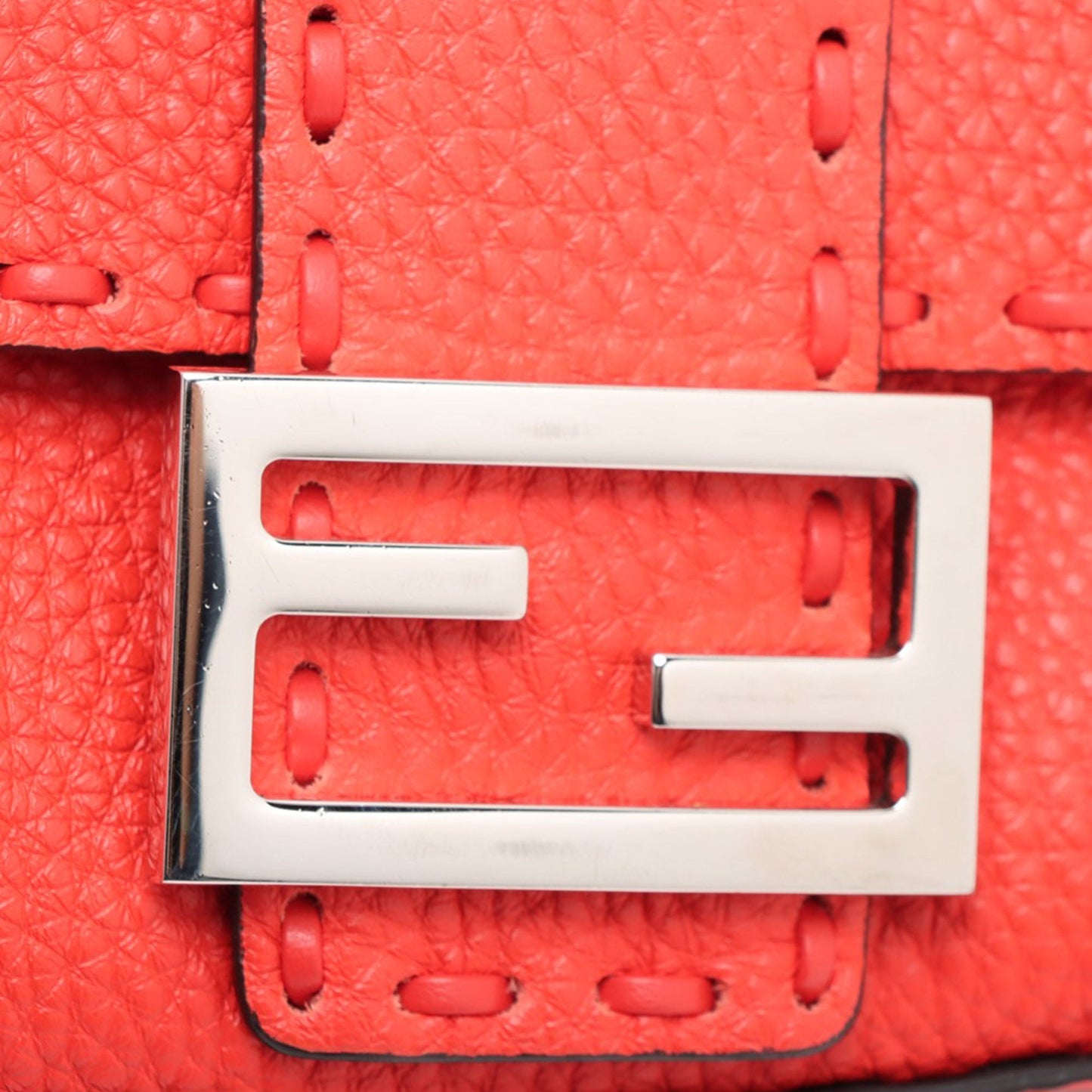 Fendi Mini Leather Selleria Baguette Satchel
