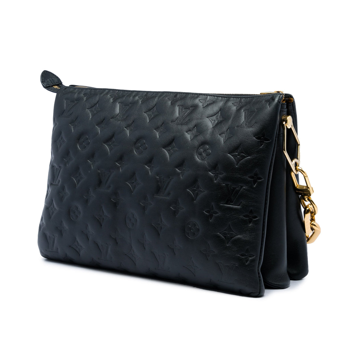 Louis Vuitton Monogram Embossed Puffy Lambskin Coussin MM