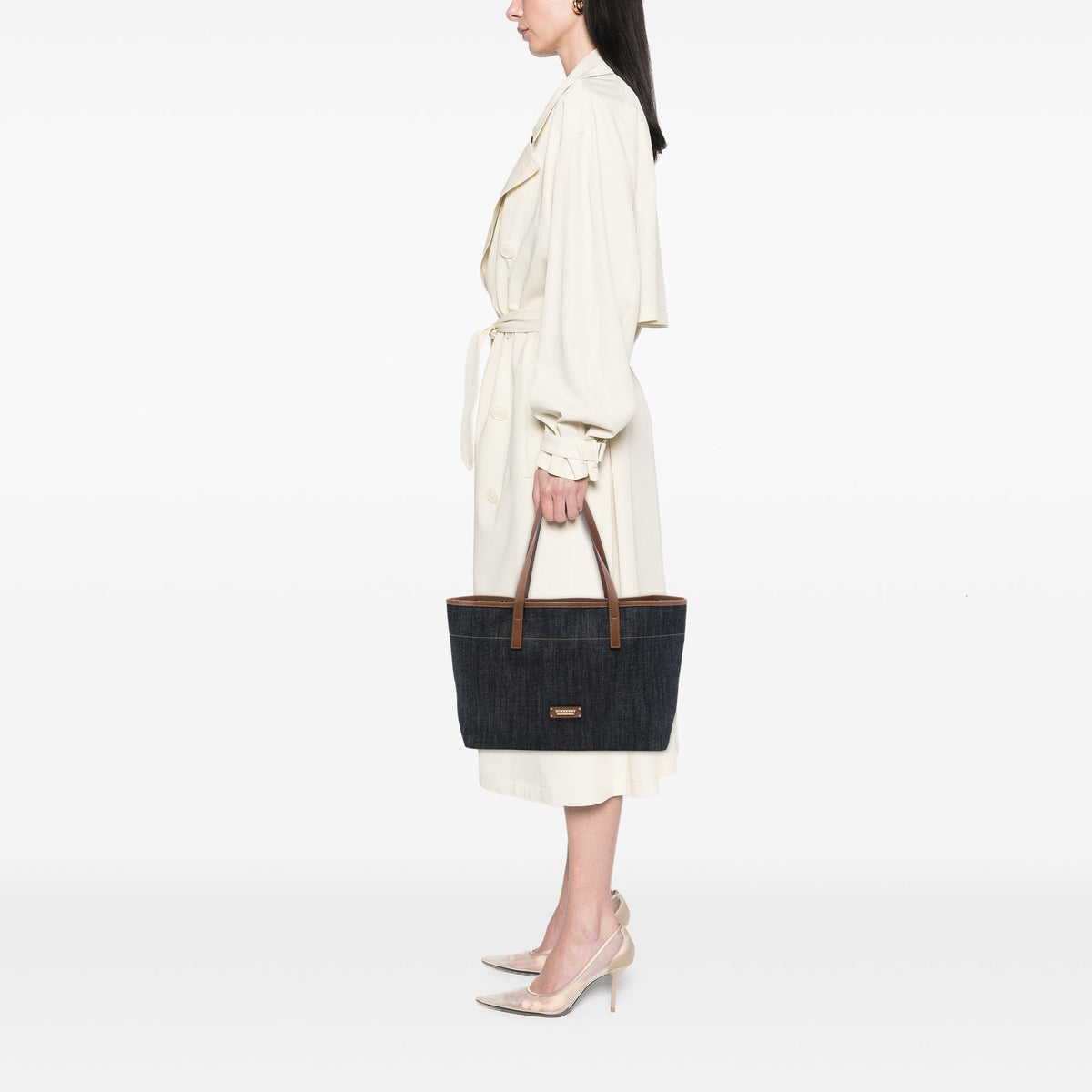 Burberry Denim Tote — Blue