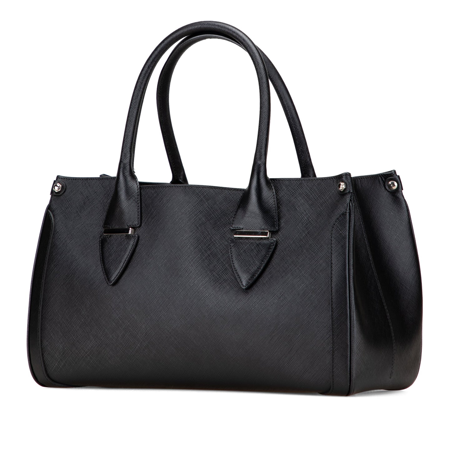 Ferragamo Leather Double Gancini Tote