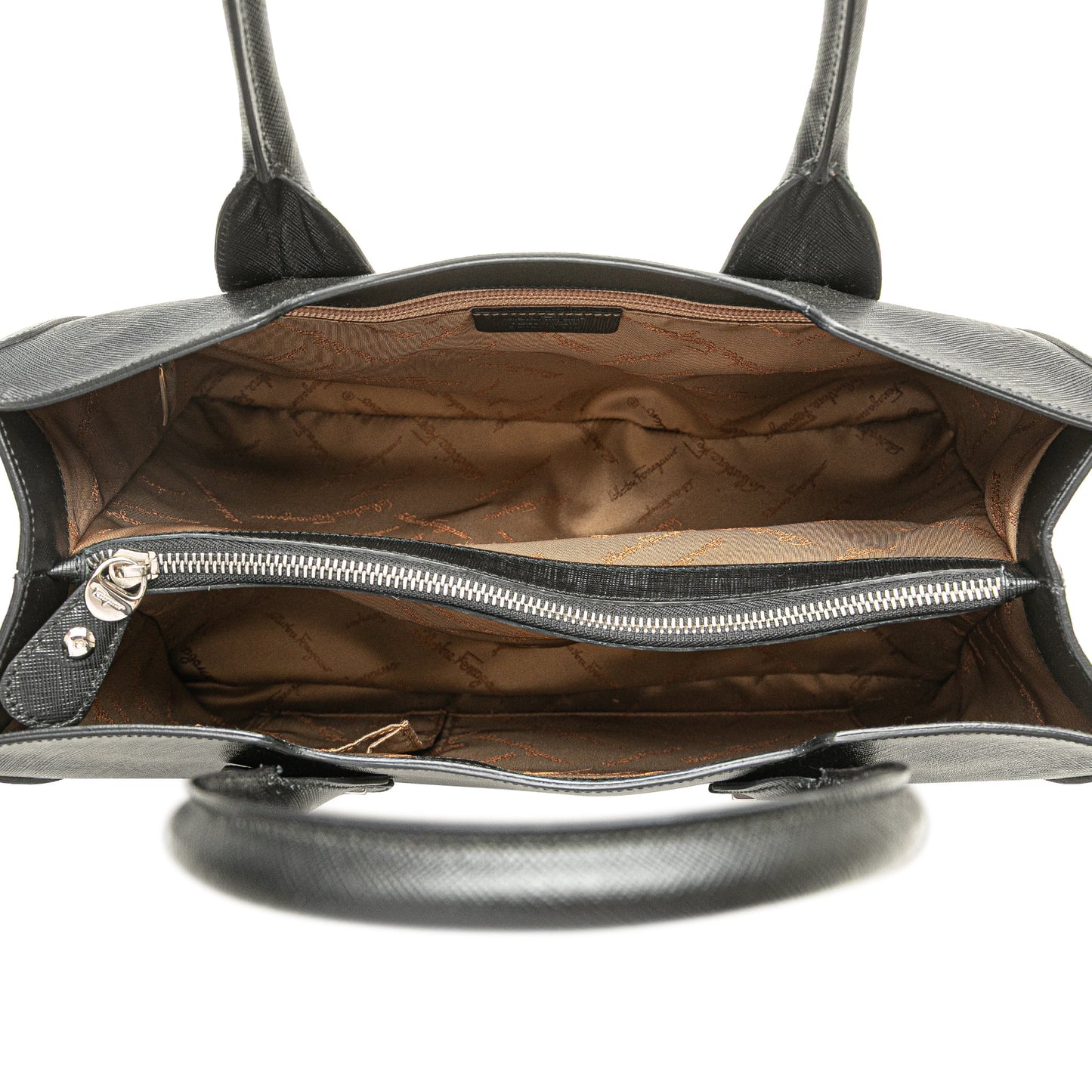 Ferragamo Leather Double Gancini Tote