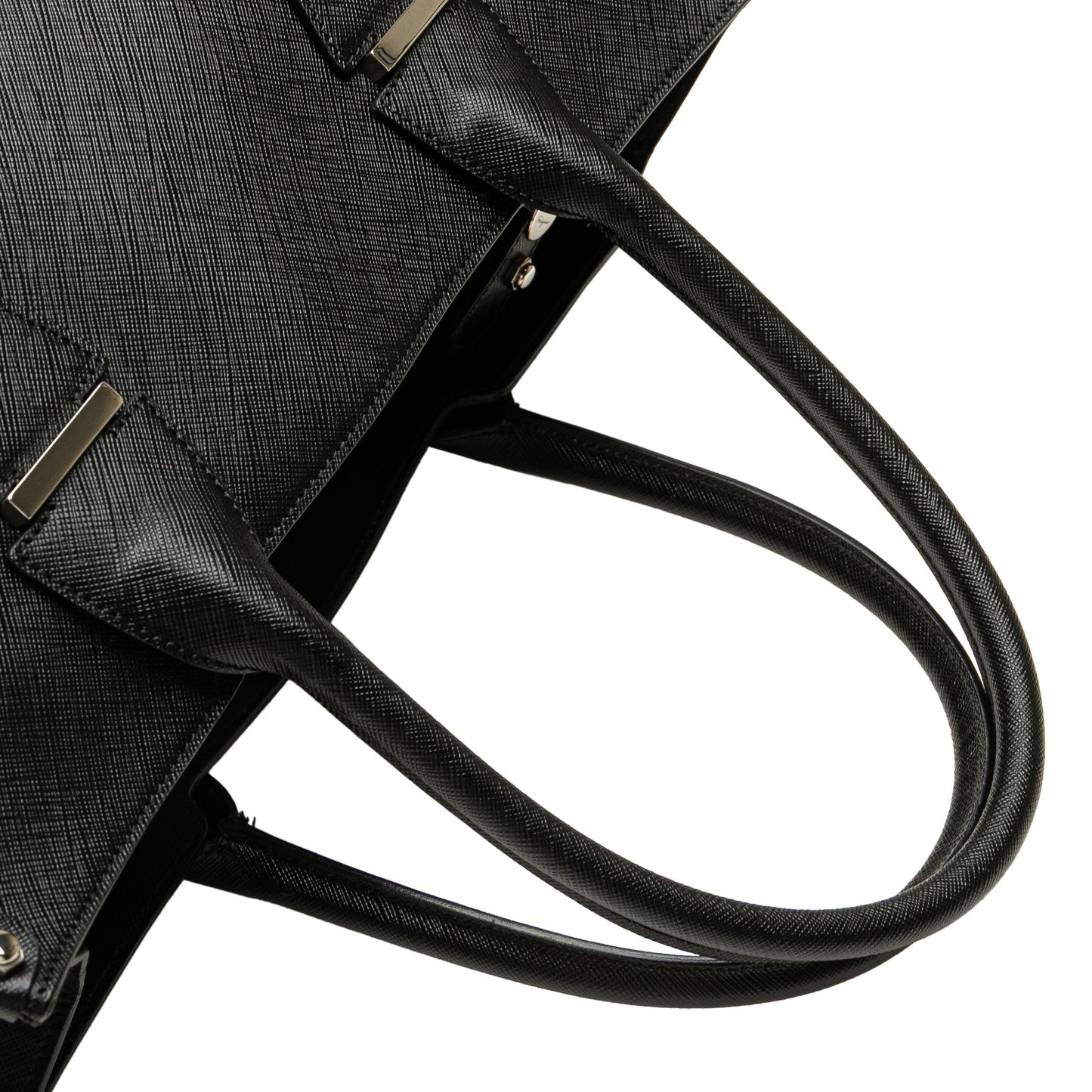 Ferragamo Leather Double Gancini Tote