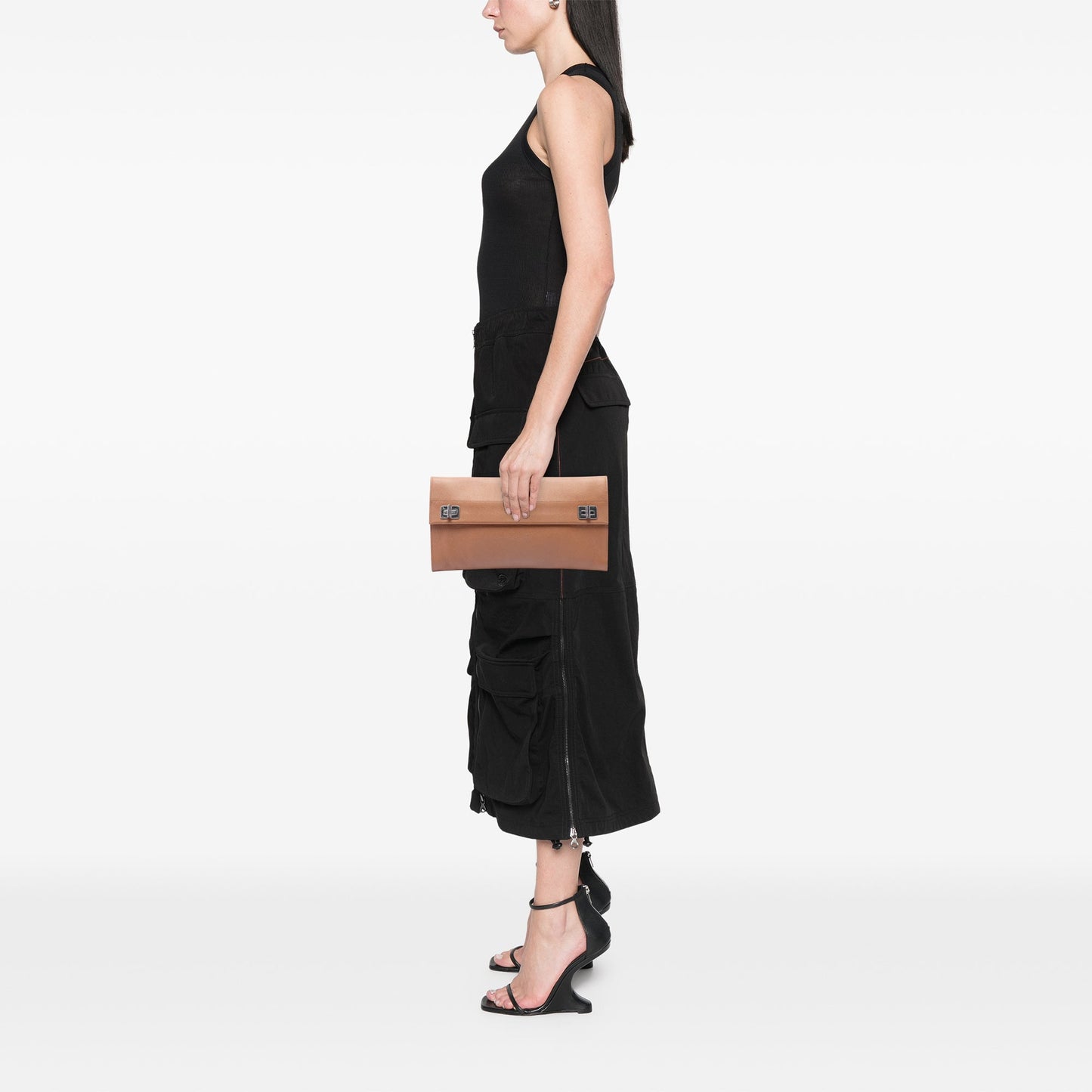Prada Saffiano Flap Clutch