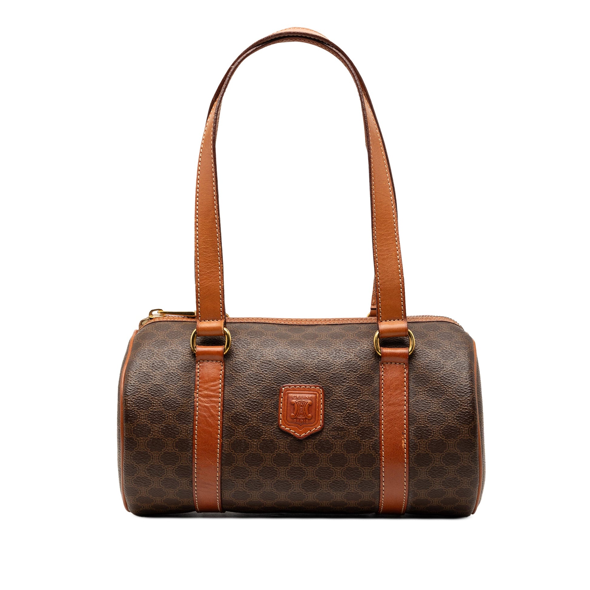 Celine Macadam Coated Canvas Shoulder Bag