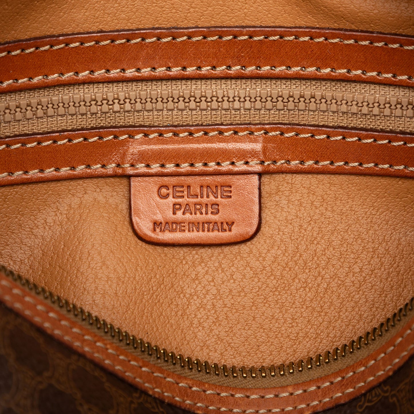 Celine Macadam Coated Canvas Shoulder Bag