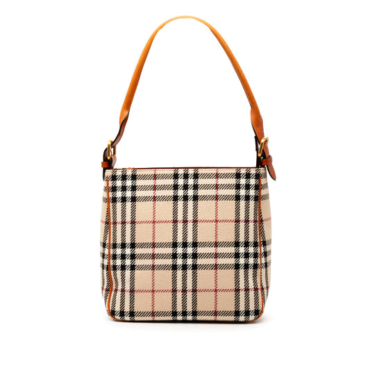 Burberry House Check Tweed Shoulder Bag