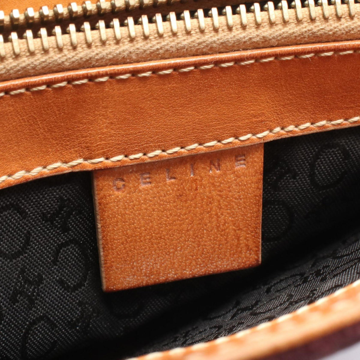 Celine C Macadam Suede Handbag — Red