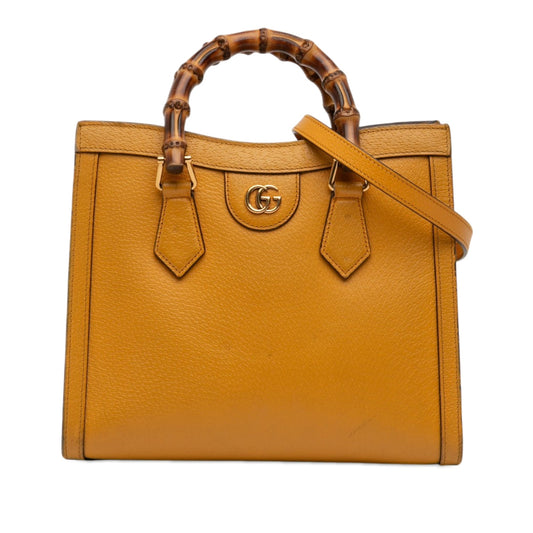 Gucci Medium Calfskin Bamboo Diana Satchel
