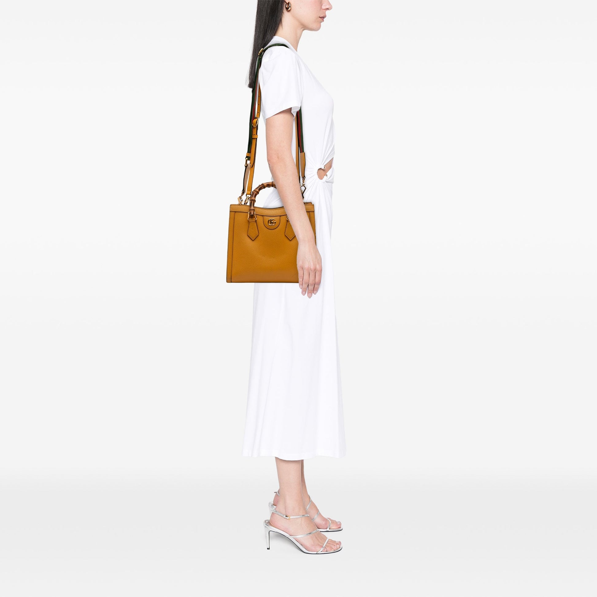 Gucci Medium Calfskin Bamboo Diana Satchel