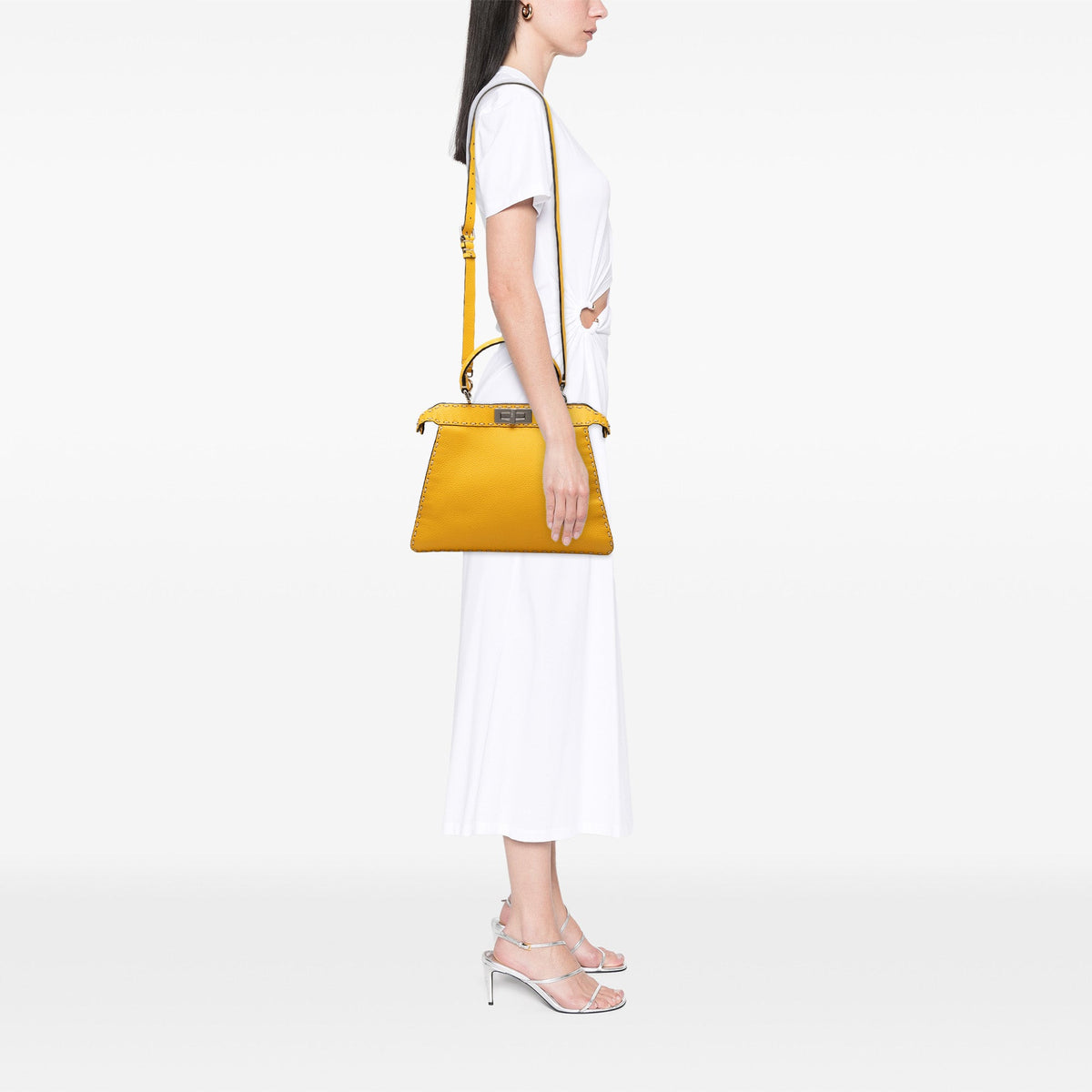 Fendi Medium Calfskin Selleria Peekaboo ISeeU Satchel