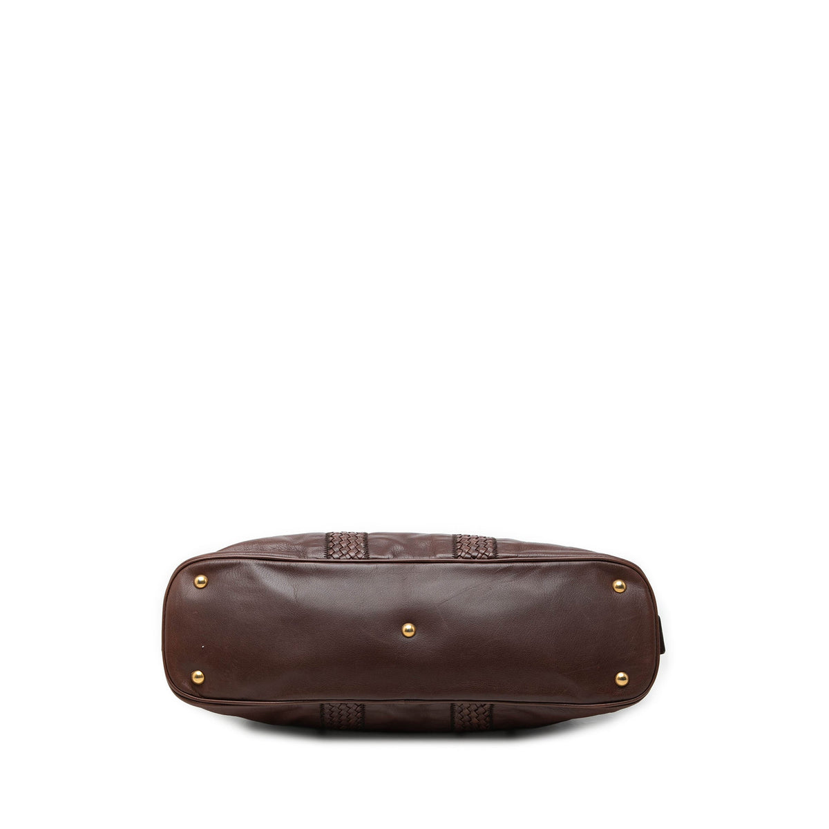 Saint Laurent Large Woven Trimmed Leather Muse Handbag