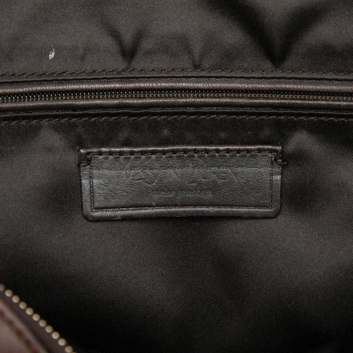 Saint Laurent Large Woven Trimmed Leather Muse Handbag