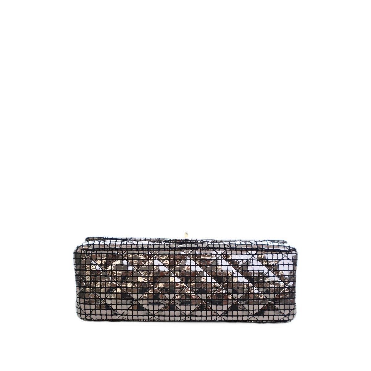 Chanel Quilted Mirror Calfskin Reissue 2.55 Double Flap 225 — Silver