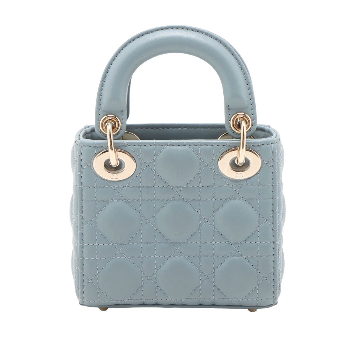 Dior Mini Lambskin Cannage Lady Dior — Blue