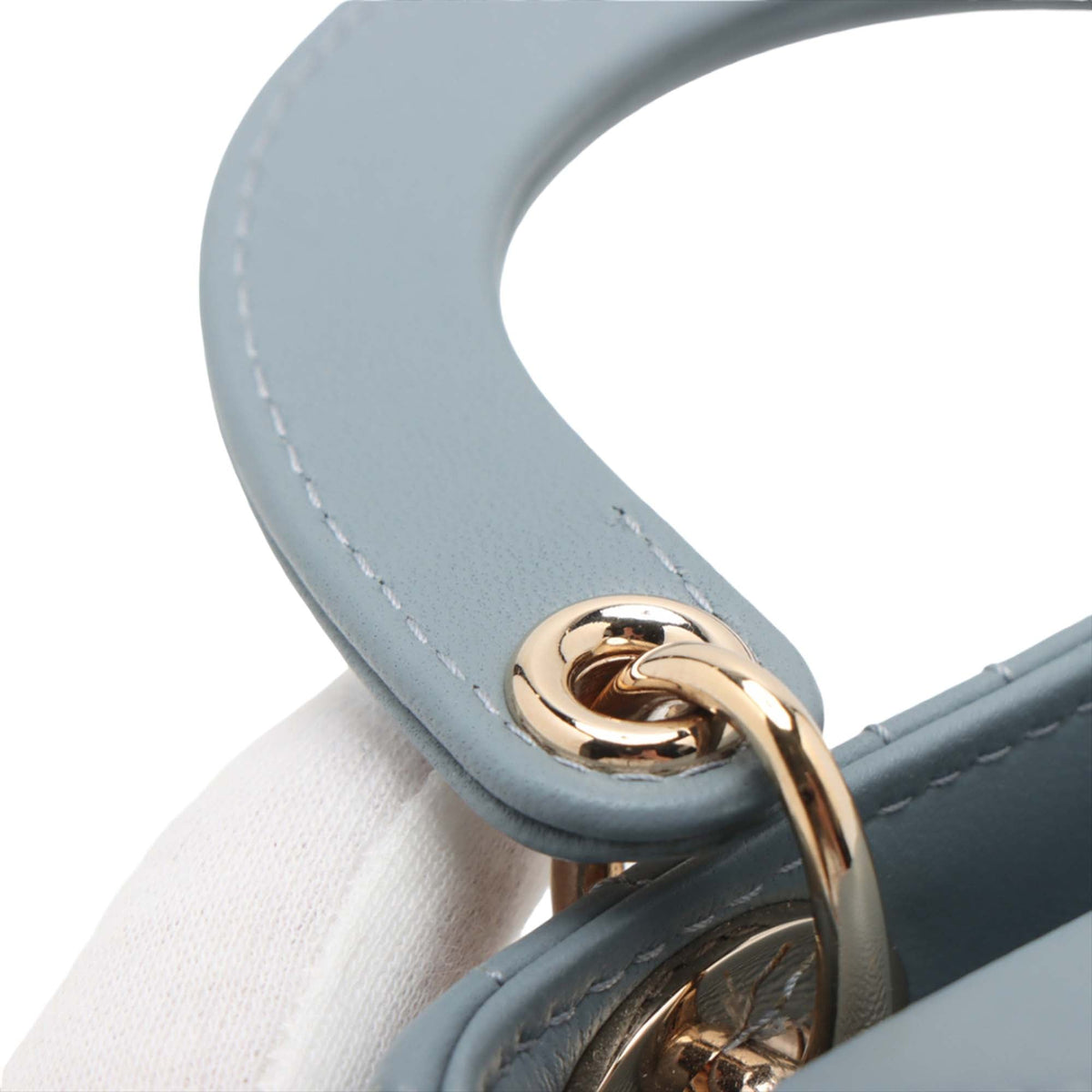 Dior Mini Lambskin Cannage Lady Dior — Blue