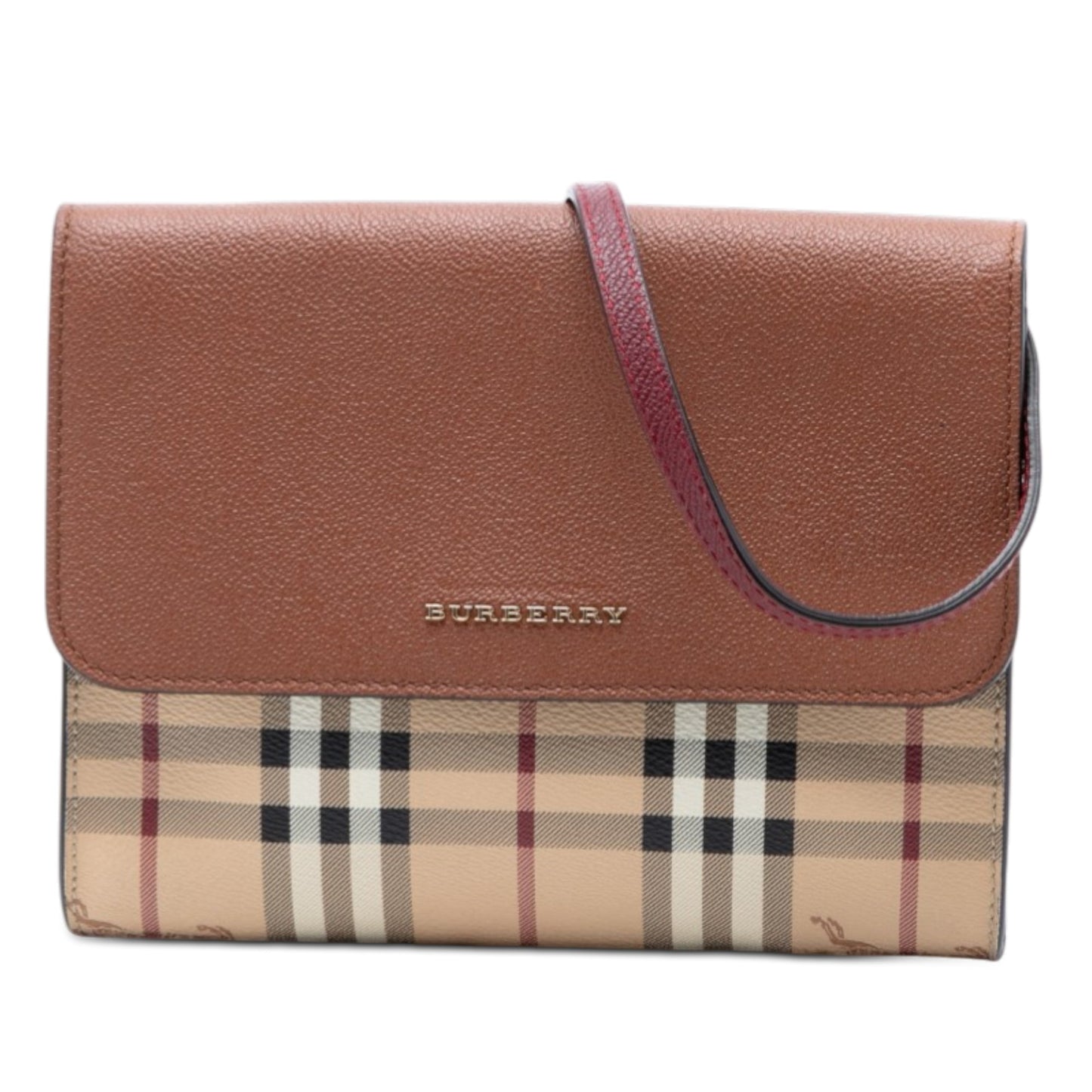 Haymarket Check Coated Canvas and Calfskin Loxley Crossbody