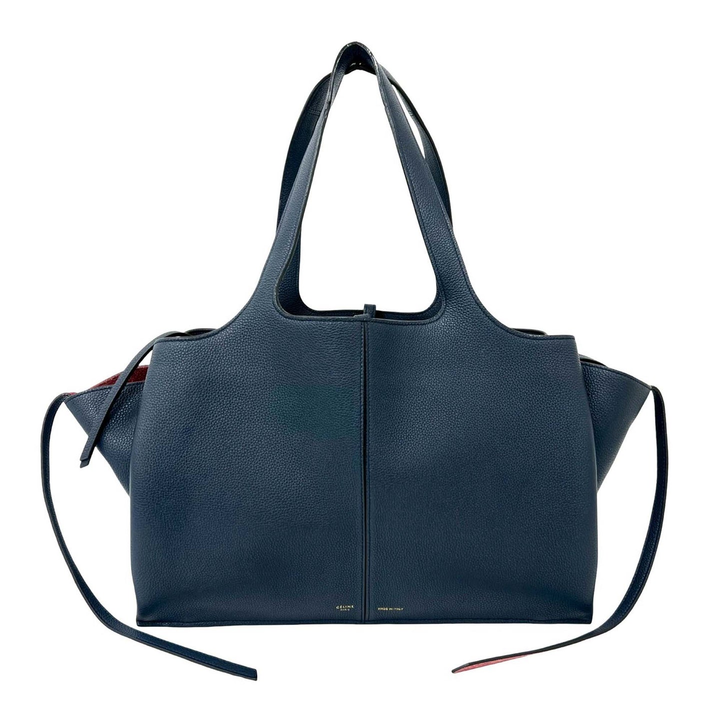 Celine Medium Grained Calfskin Trifold Tote