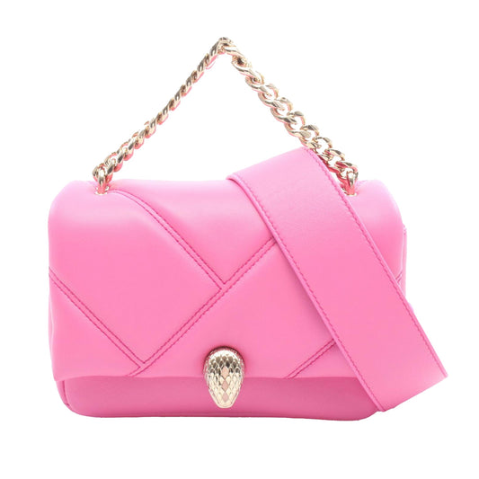 Bvlgari Mini Leather Serpenti Cabochon Satchel