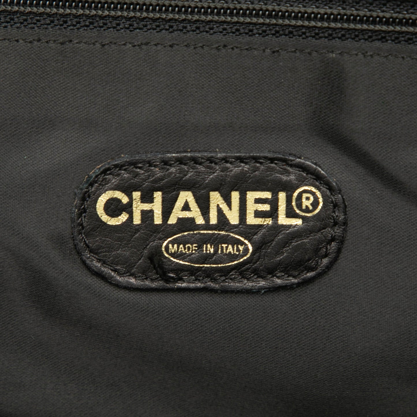 Chanel Caviar Logo Chain Tote